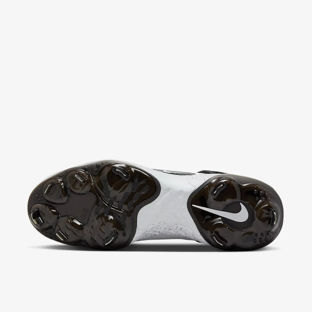 Spikes De Beisbol Nike Alpha Huarache Elite 4 Mid Blanco Con Negro