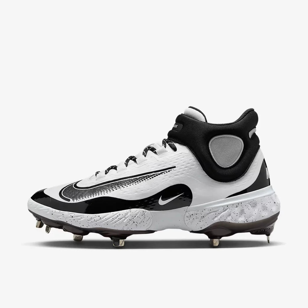 Spikes De Beisbol Nike Alpha Huarache Elite 4 Mid Blanco Con Negro