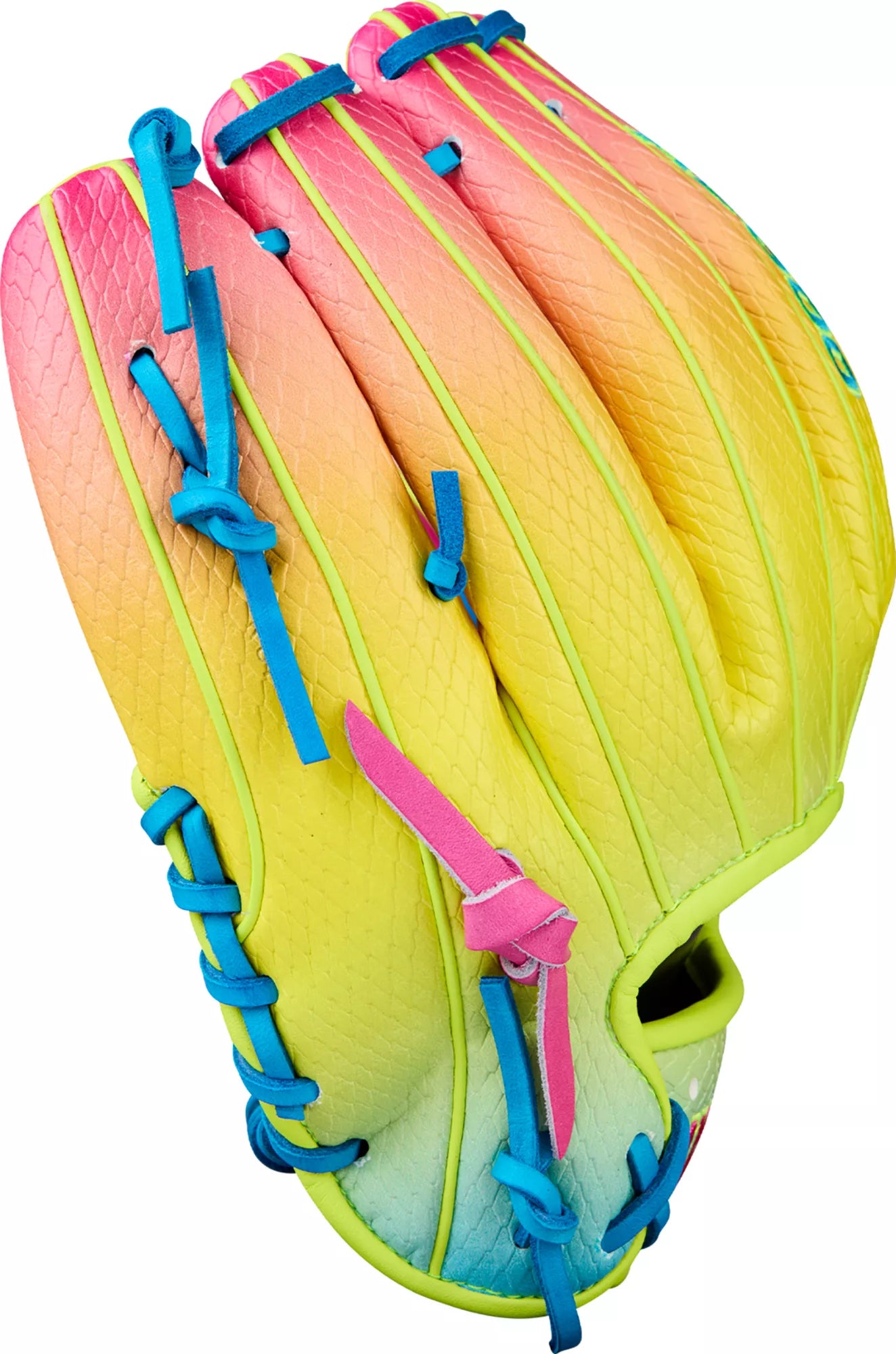 Guante De Beisbol Wilson A2000 Azul/Amarillo Óptico 11.5 In Lanzador Diestro