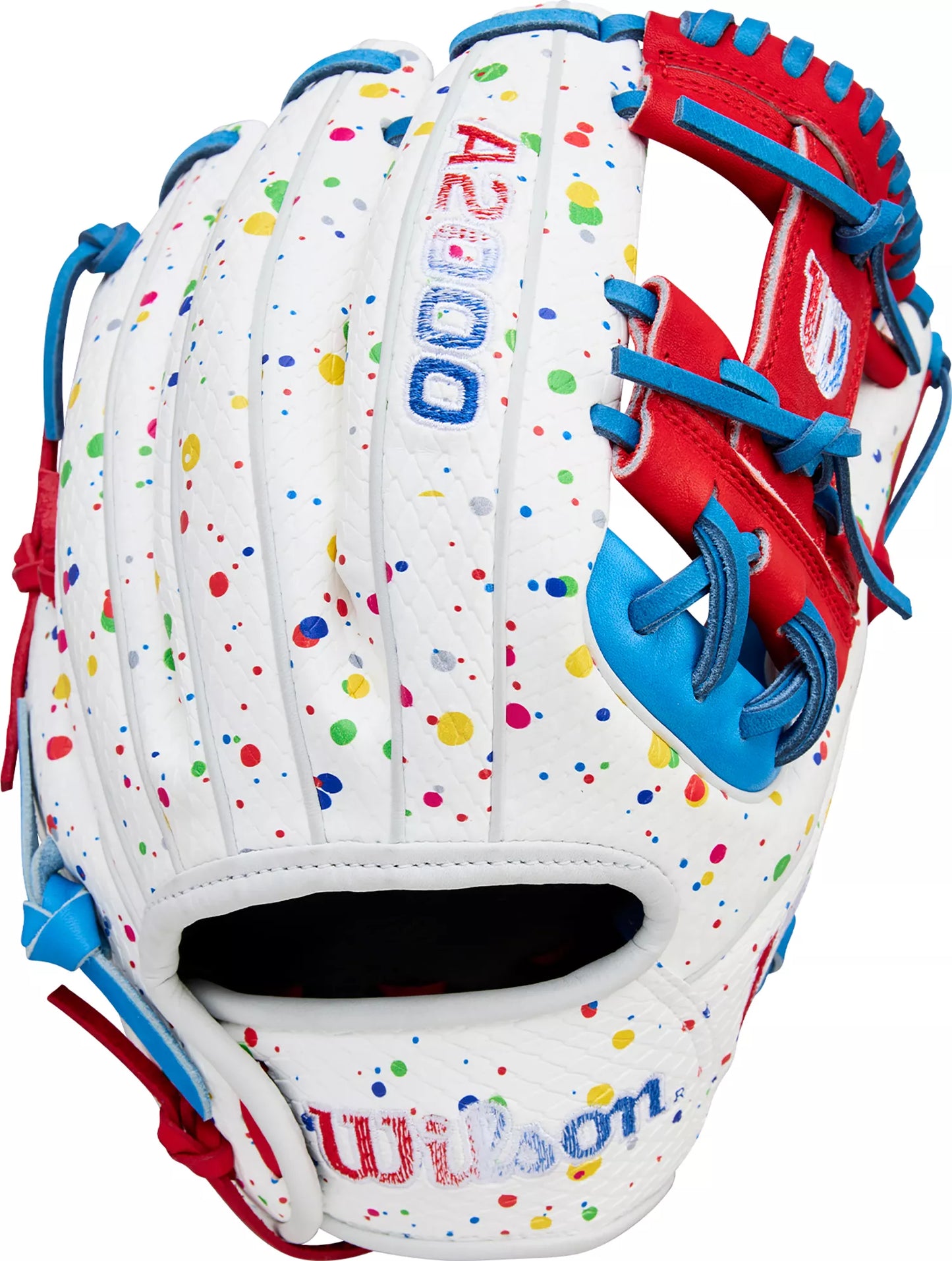 Guante De Beisbol Wilson A2000 Blanco Con Rojo 11.5 In Lanzador Diestro