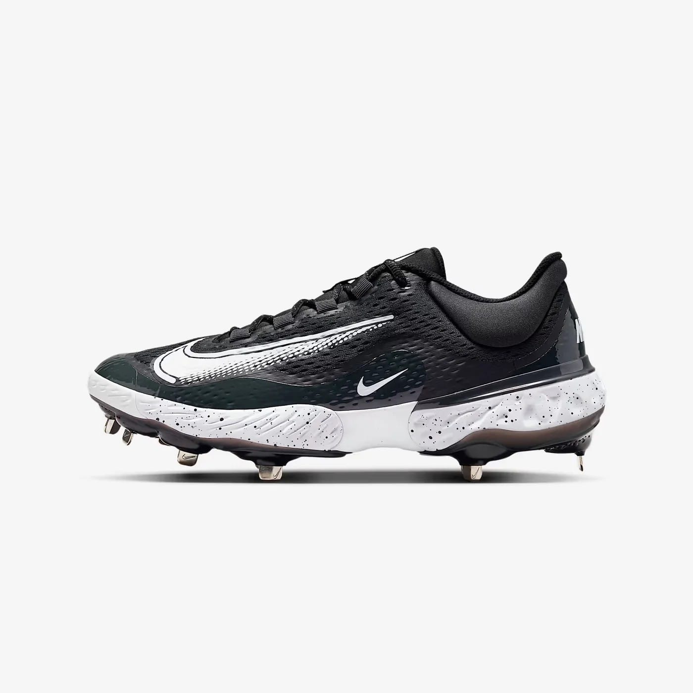 Spikes De Beisbol Nike Alpha Huarache Elite 4 Low Negro Con Blanco Metal