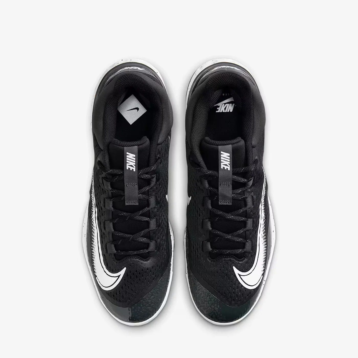 Spikes De Beisbol Nike Alpha Huarache Elite 4 Low Negro Con Blanco Metal