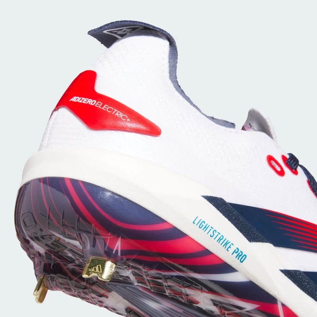 Spikes De Beisbol Adidas Adizero Electric+ 2.0 Blanco USA Metal