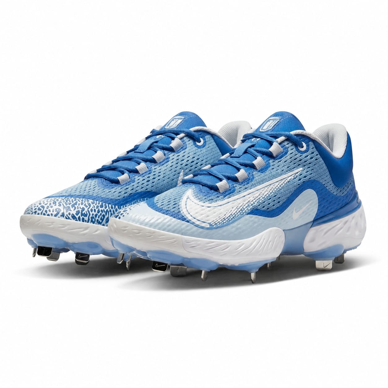 Spikes De Beisbol Nike Alpha Huarache Elite 4 Low Azul cielo Con Blanco Metal