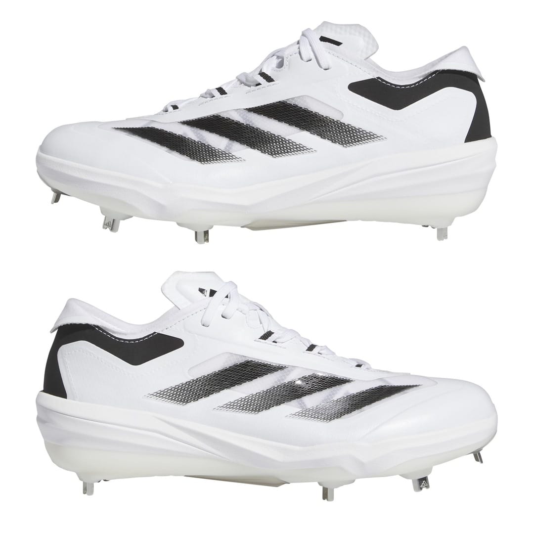 Spikes De Beisbol Adidas Adizero Impact Blanco Con Negro Low Metal