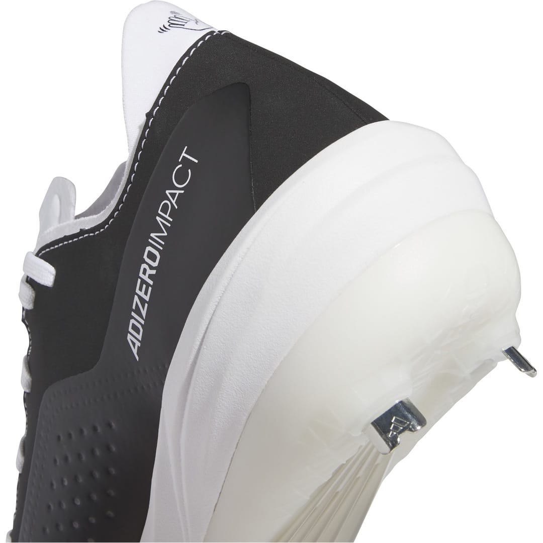 Spikes De Beisbol Adidas Adizero Impact Blanco Con Negro Low Metal