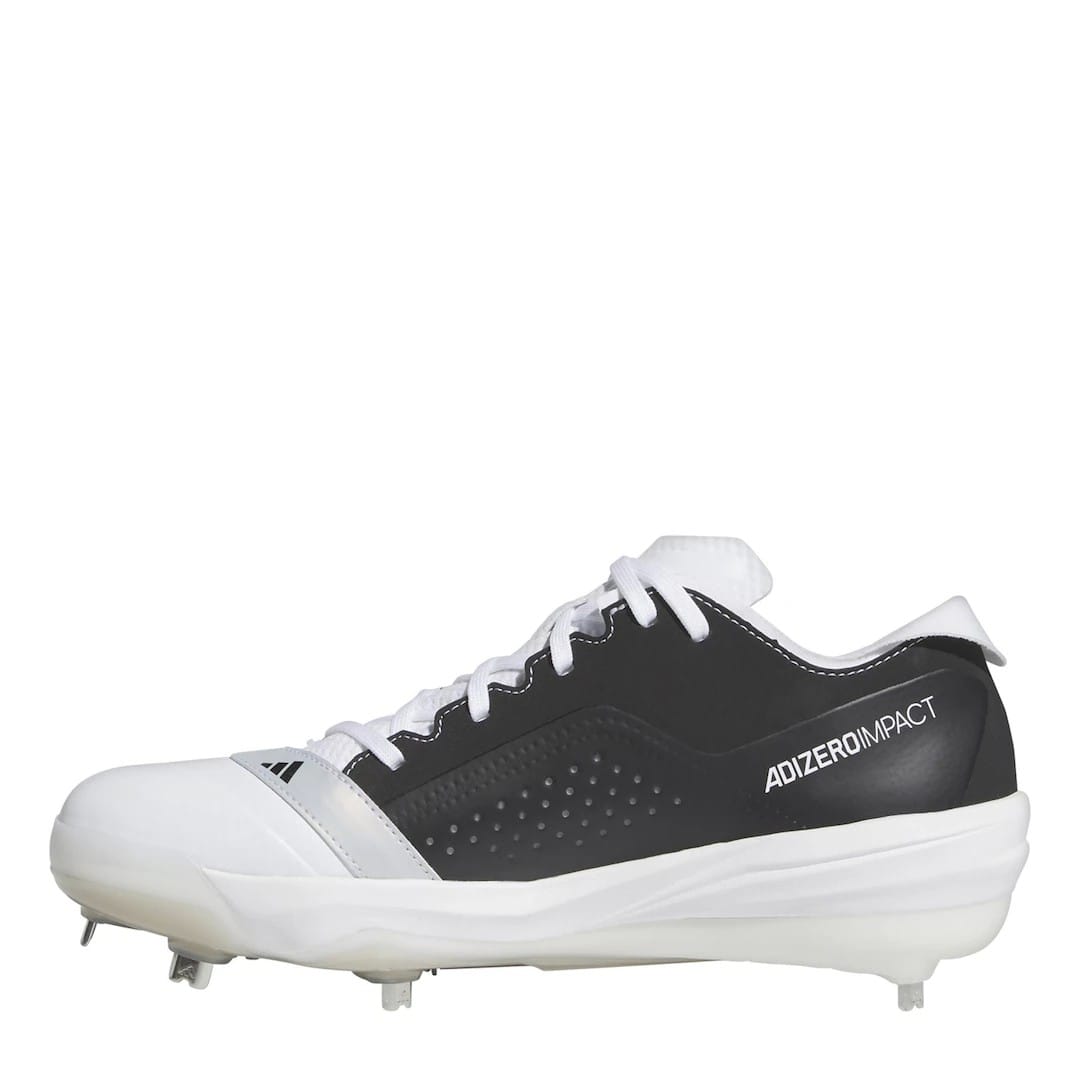 Spikes De Beisbol Adidas Adizero Impact Blanco Con Negro Low Metal