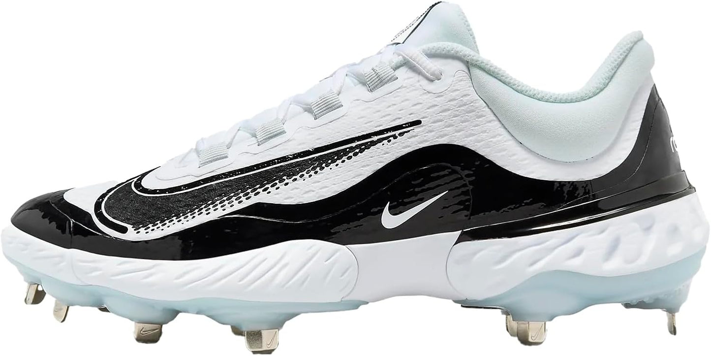 Spikes De Beisbol Nike Alpha Huarache Elite 4 Low Blanco Con Negro