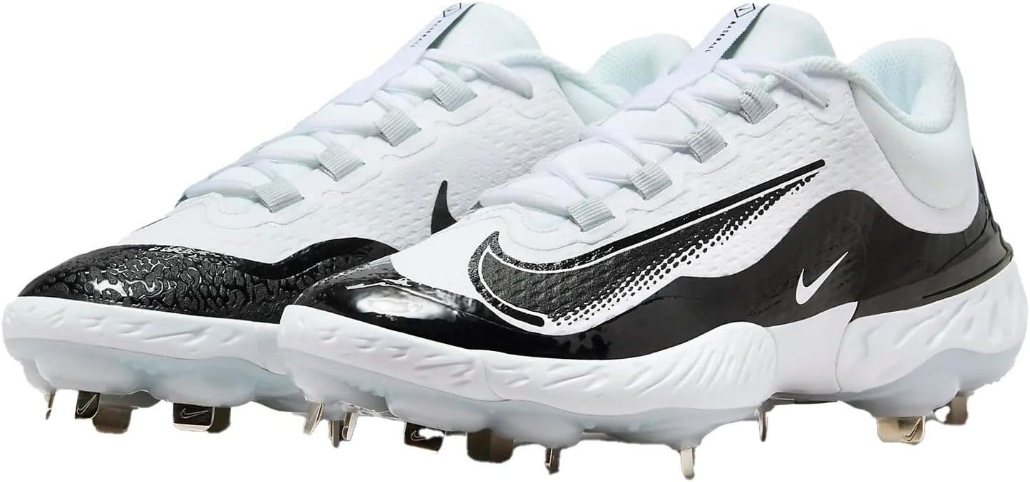 Spikes De Beisbol Nike Alpha Huarache Elite 4 Low Blanco Con Negro