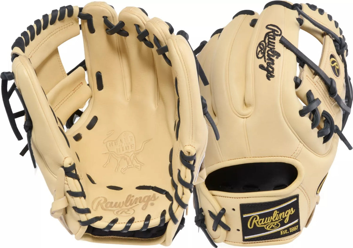 Guante De Beisbol Rawlings Heart Of The Hide Crema Con Negro 11.5 In Lanzador Diestro