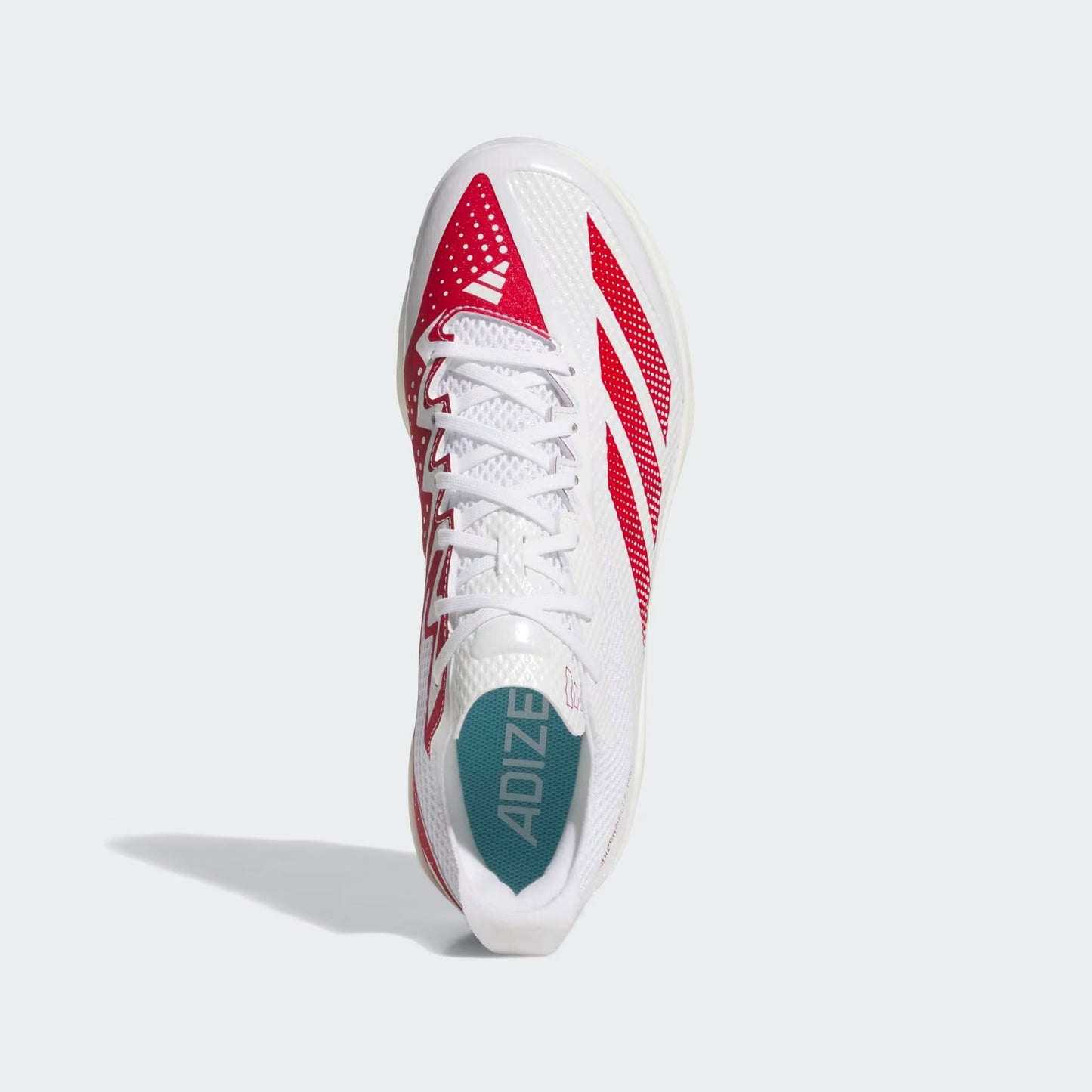 Spikes De Beisbol Adidas Adizero Electric 2.0 Blanco Con Rojo Metal