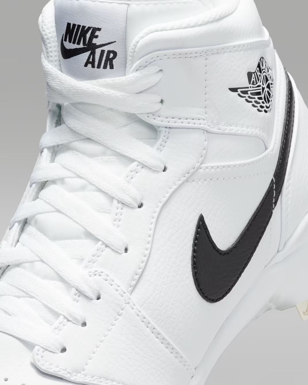 Spikes De Beisbol Nike Air Jordan 1 Retro Blanco Metal