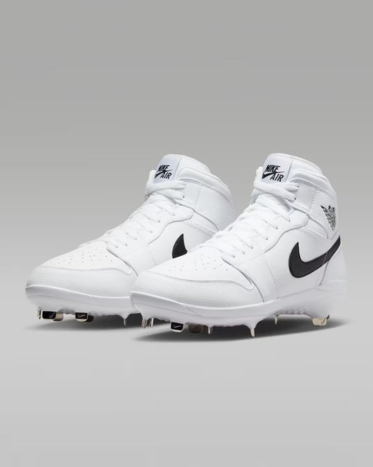 Spikes De Beisbol Nike Air Jordan 1 Retro Blanco Metal
