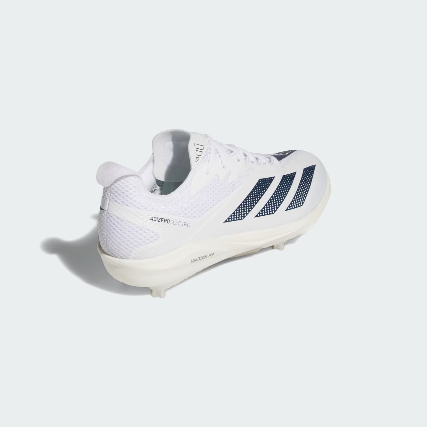 Spikes De Beisbol Adidas Adizero Electric 2.0 Blanco Con Azul Marino Metal