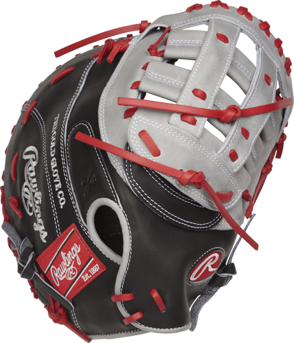 GUANTE RAWLINGS HEART OF THE HIDE NEGRO/GRIS 12.25