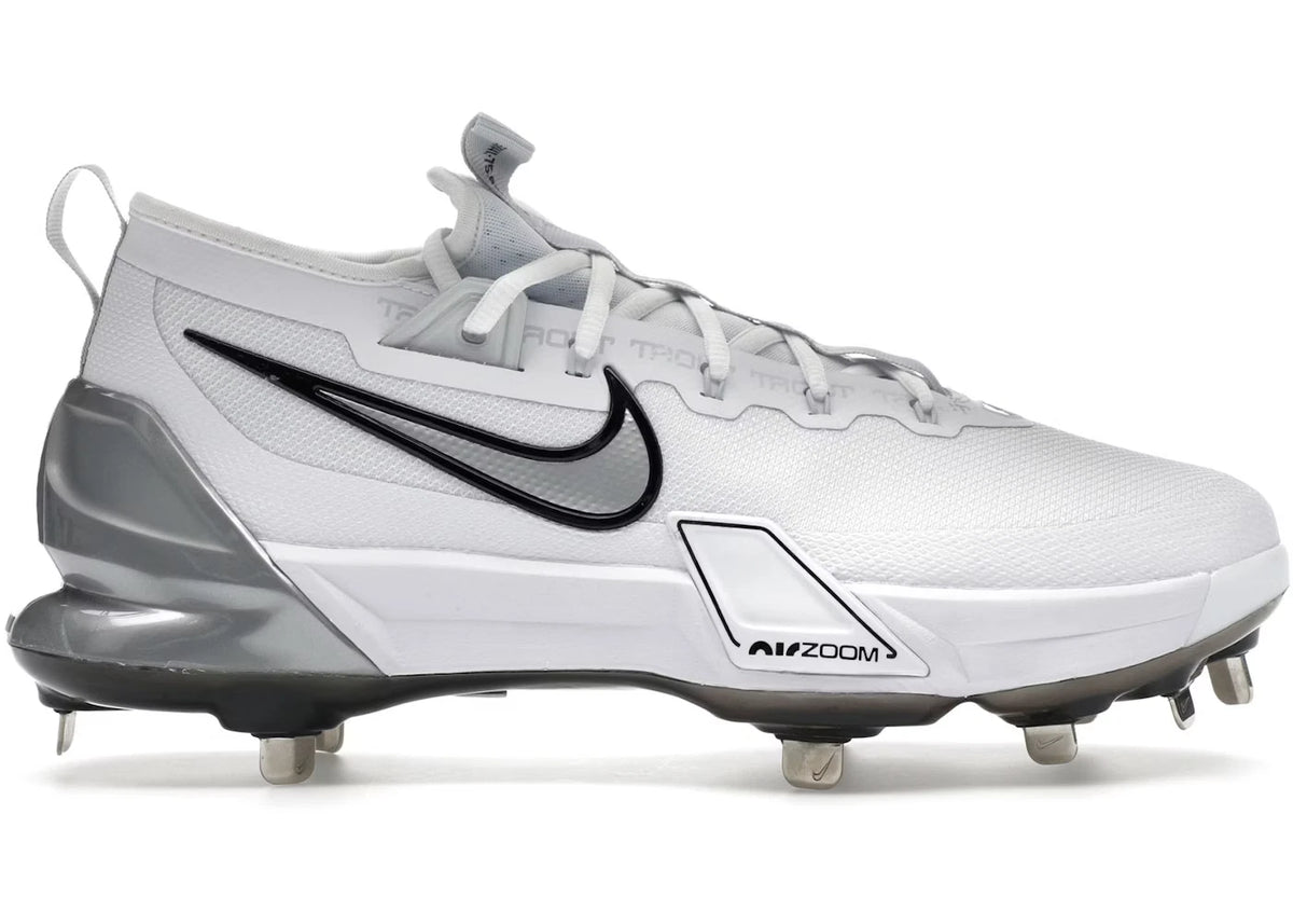 Spikes De Beisbol Nike Force Zoom Trout 9 Elite Blancos Metal