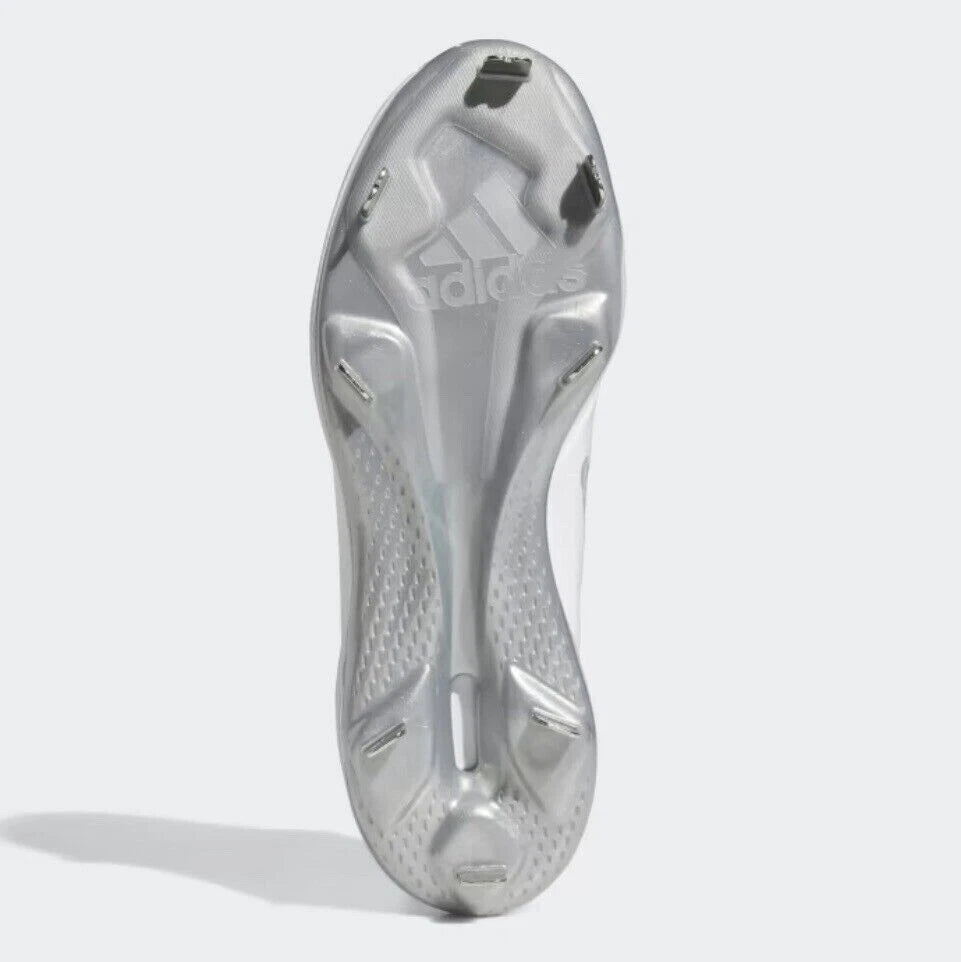 Spikes De Beisbol Adidas Icon 7 Blanco Con Plata Metal