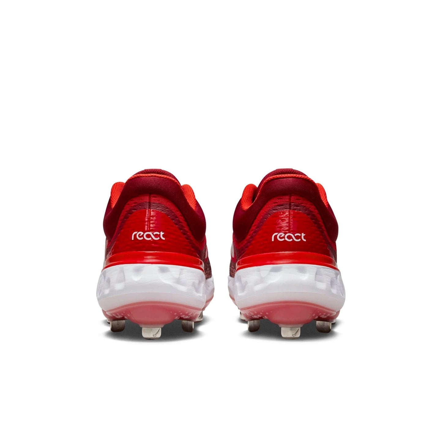 Spikes De Beisbol Nike Alpha Huarache Elite 4 Rojos Con Blanco Metal