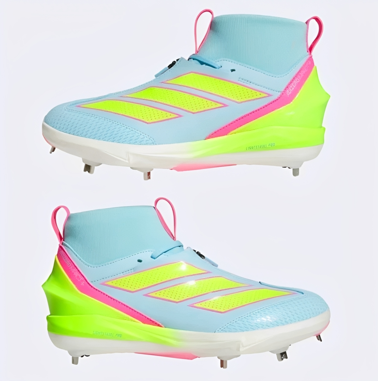 Spikes De Beisbol Adidas Adizero Impact+ 2.0 Azul Verde Rosa Metal
