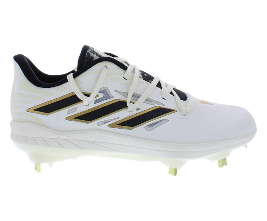Spikes De Beisbol Adidas Adizero Afterburner 9 Blanco Con Negro Metal