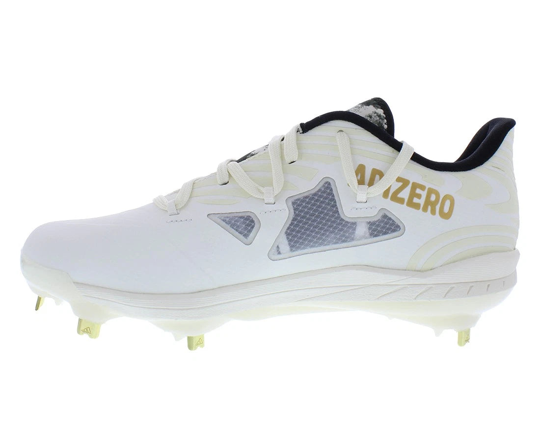 Spikes De Beisbol Adidas Adizero Afterburner 9 Blanco Con Negro Metal