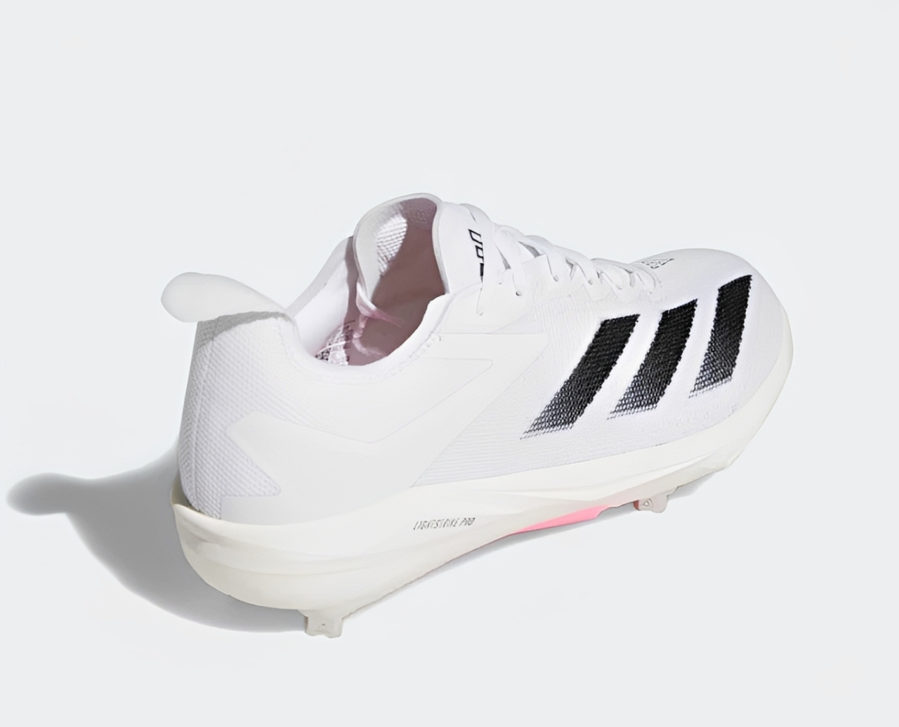 Spikes De Beisbol Adidas Adizero Electric+ Blanco Con Negro Metal