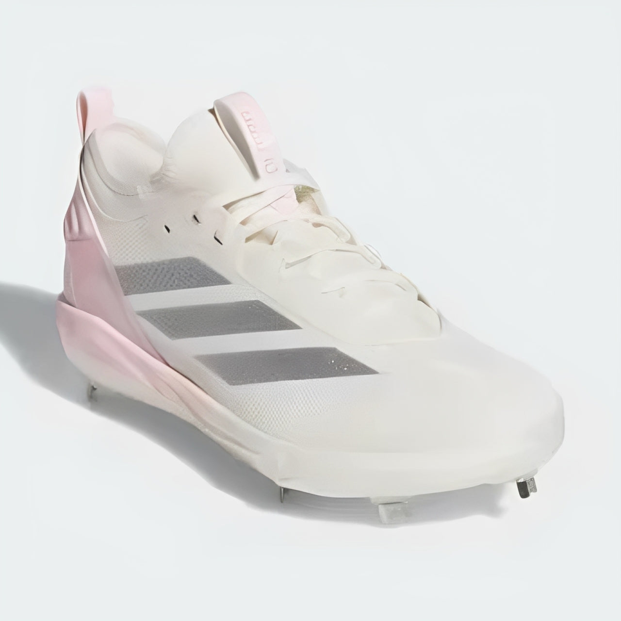 Spikes De Beisbol Adidas Adizero Instict+ 2.0 Blanco Con Rosa Metal