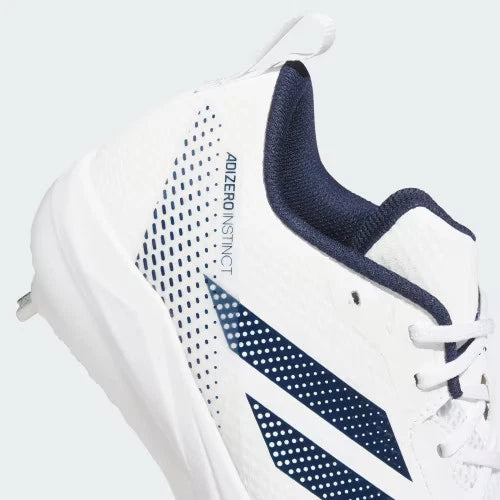 Spikes De Beisbol Adidas Adizero Instict 2.0 Blanco Con Azul Metal