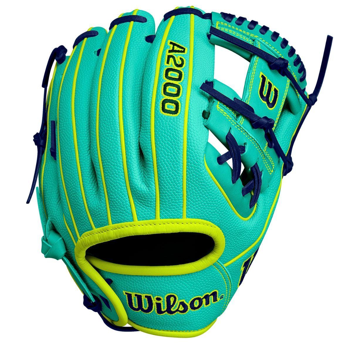 Guante De Beisbol Wilson A2000 Verde Y Amarillo Neón 11.5 In Lanzador Diestro