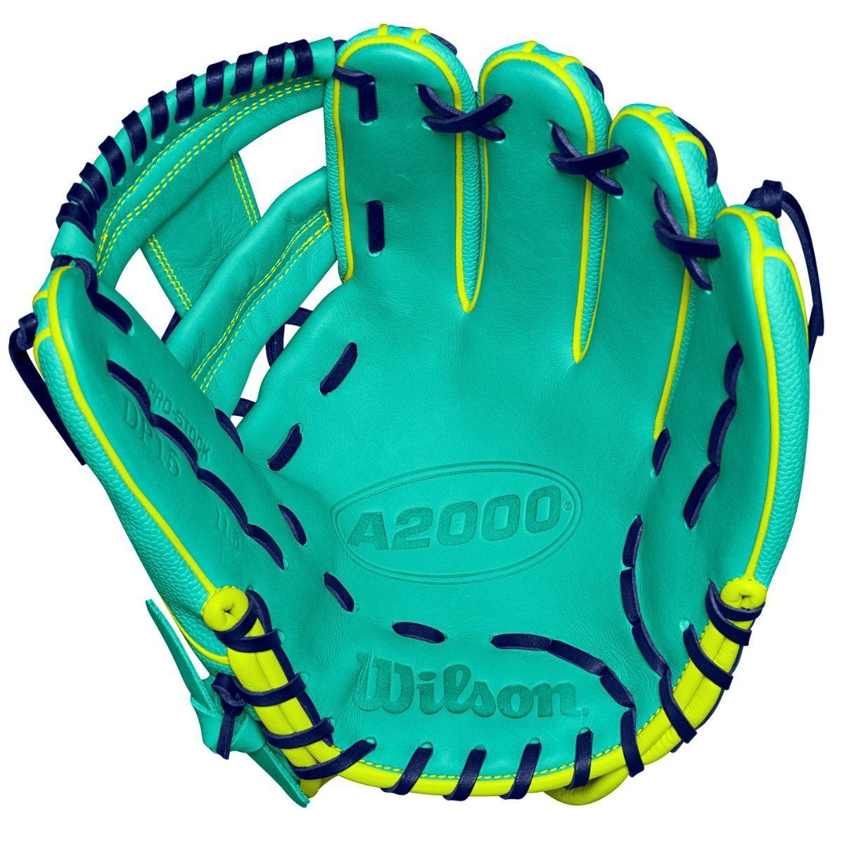 Guante De Beisbol Wilson A2000 Verde Y Amarillo Neón 11.5 In Lanzador Diestro