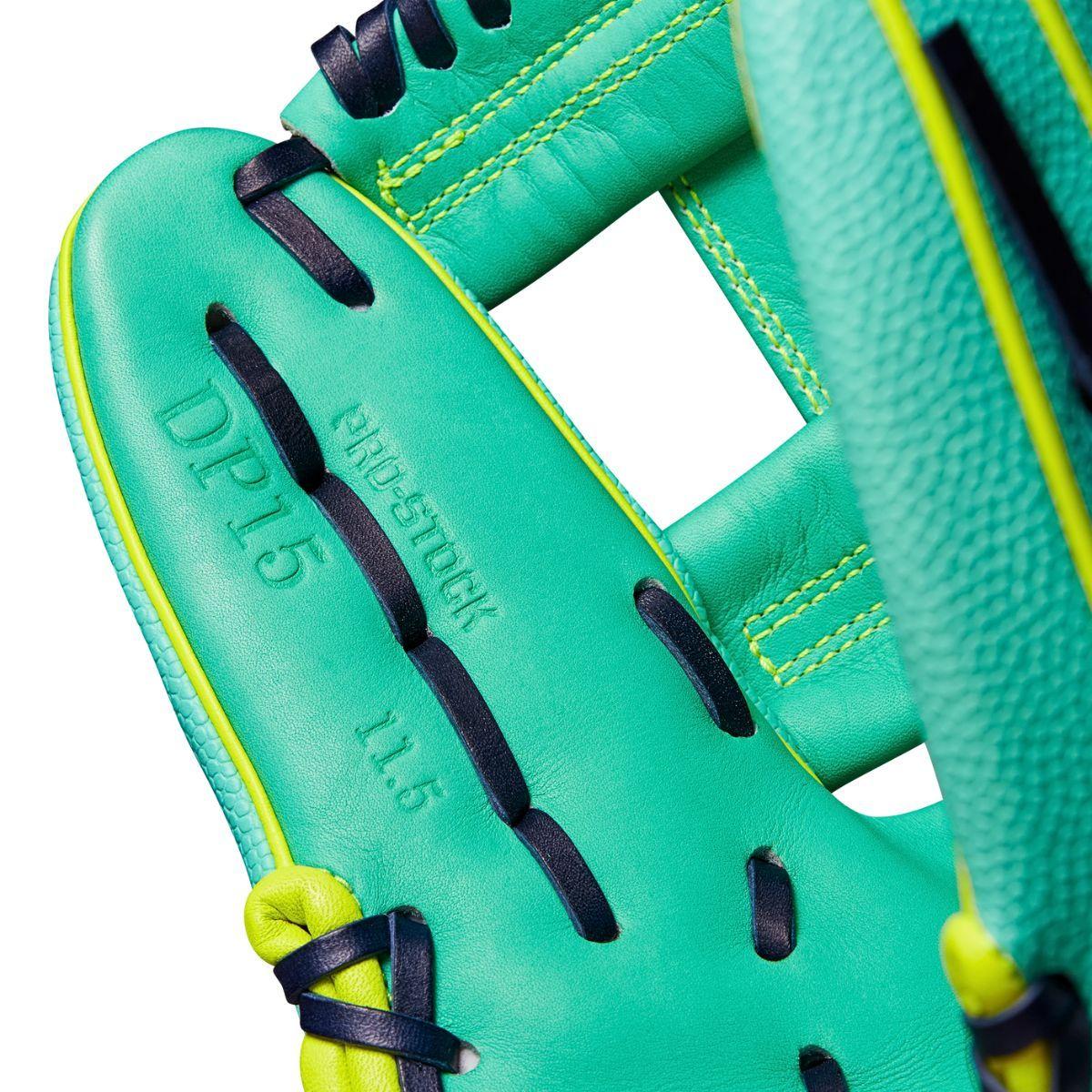 Guante De Beisbol Wilson A2000 Verde Y Amarillo Neón 11.5 In Lanzador Diestro