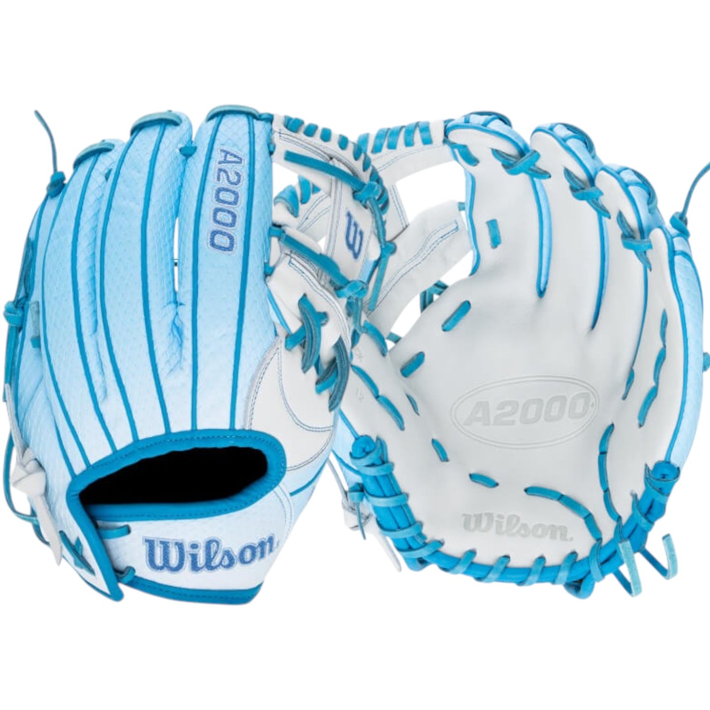 Guante De Beisbol Softbol Wilson A2000 Blanco Con Azul 12 In Lanzador Diestro